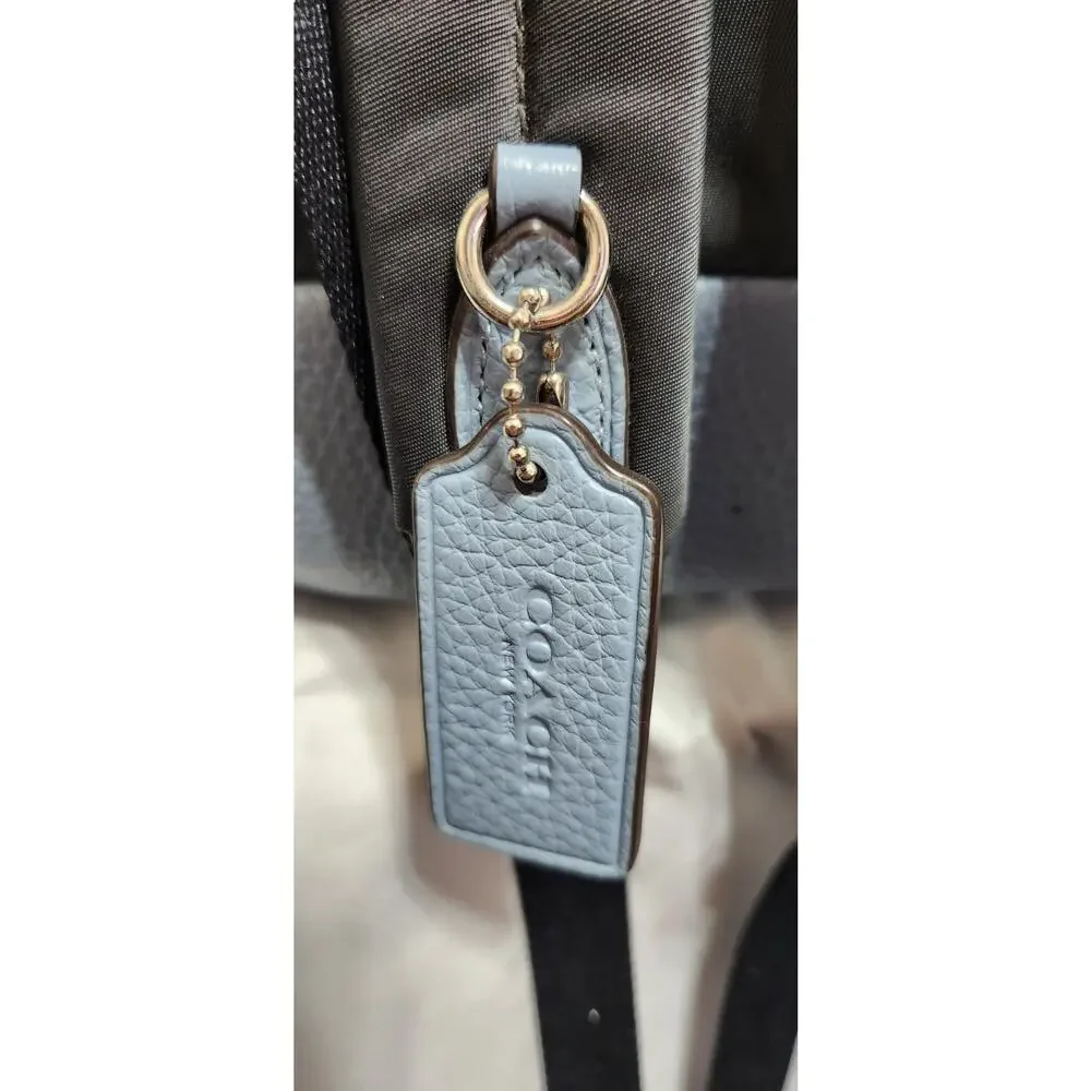 COACH Charlie 30550 Pebbled Leather Women's Backpack - Baby Sky Blue Very‎ Clean